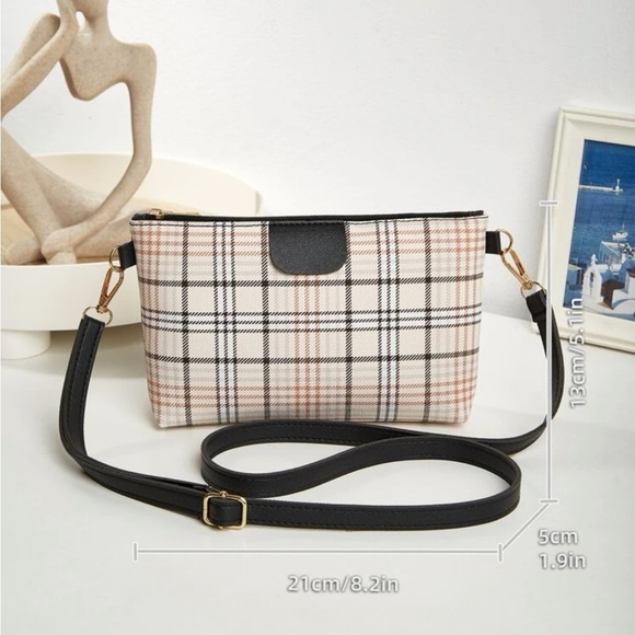 ⚠️Clearance Plaid Pattern Square Crossbody Bag - Picture 3 of 6